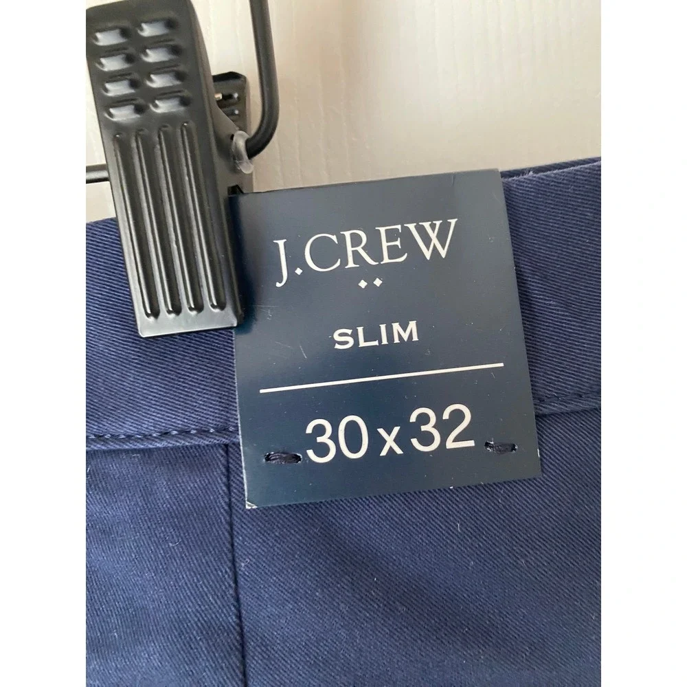 J Crew‎ Factory Slim Fit Flex Chino Pants Navy Blue Mens 30x32 Thermal Golf Prep